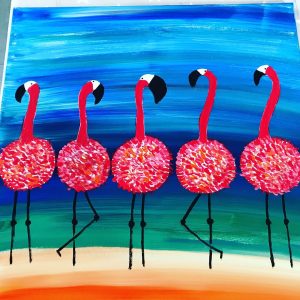 uschi polly - atelier up - malwerkstatt moedling-marketing moedling- kunstkurs modling- kunst workshop moedling- Uschi Polly- color up your life- flamingo