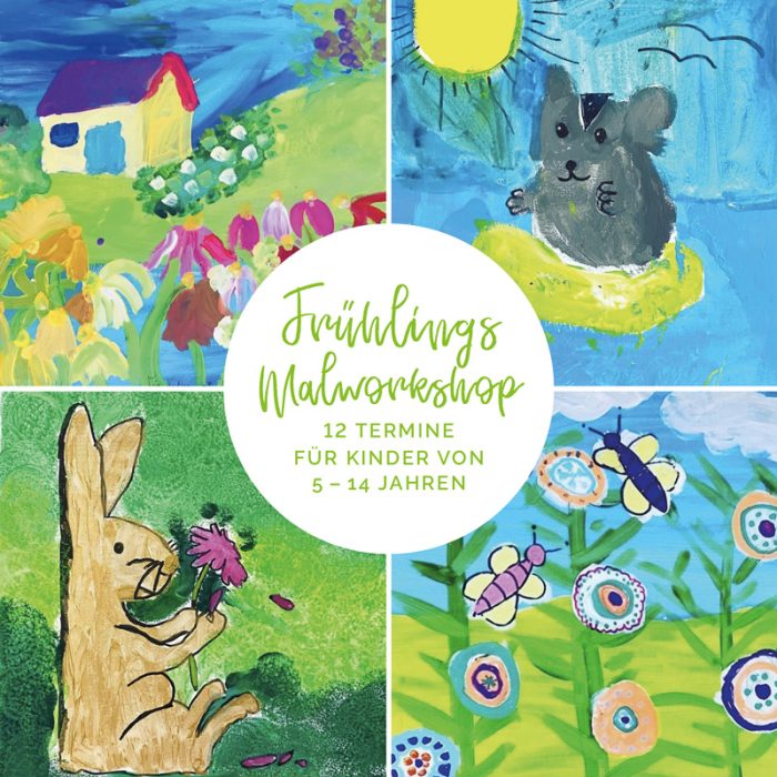 Flyer_Fruehlingskurs_2023_Uschi_polly_Atelier_UP_Malkurse_Moedling_Kindergeburtstage_Mödling_kunstkurs_malwerkstatt